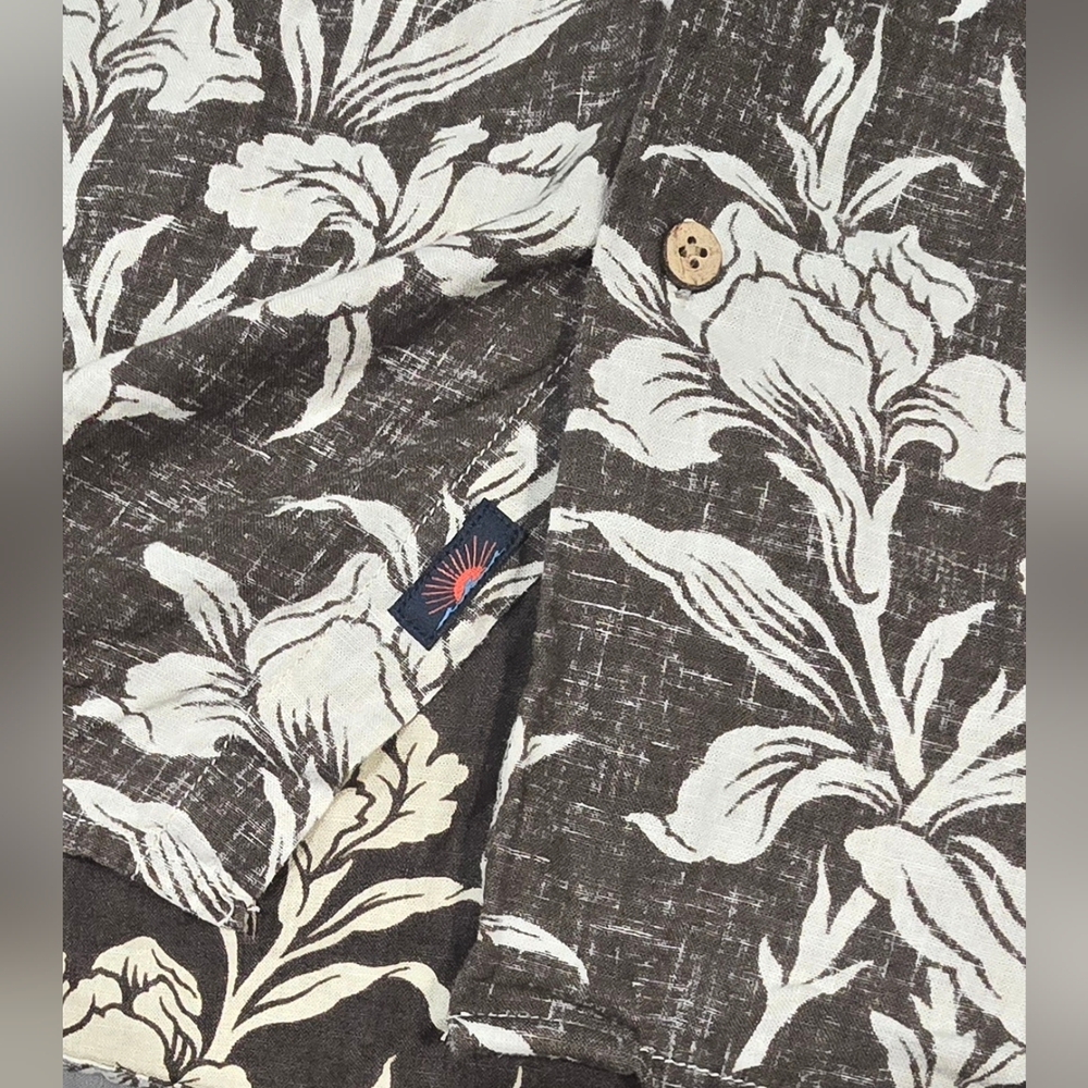 Faherty Mens S/S Reversible Print Coast Shirt Size Large - Picture 3 of 6